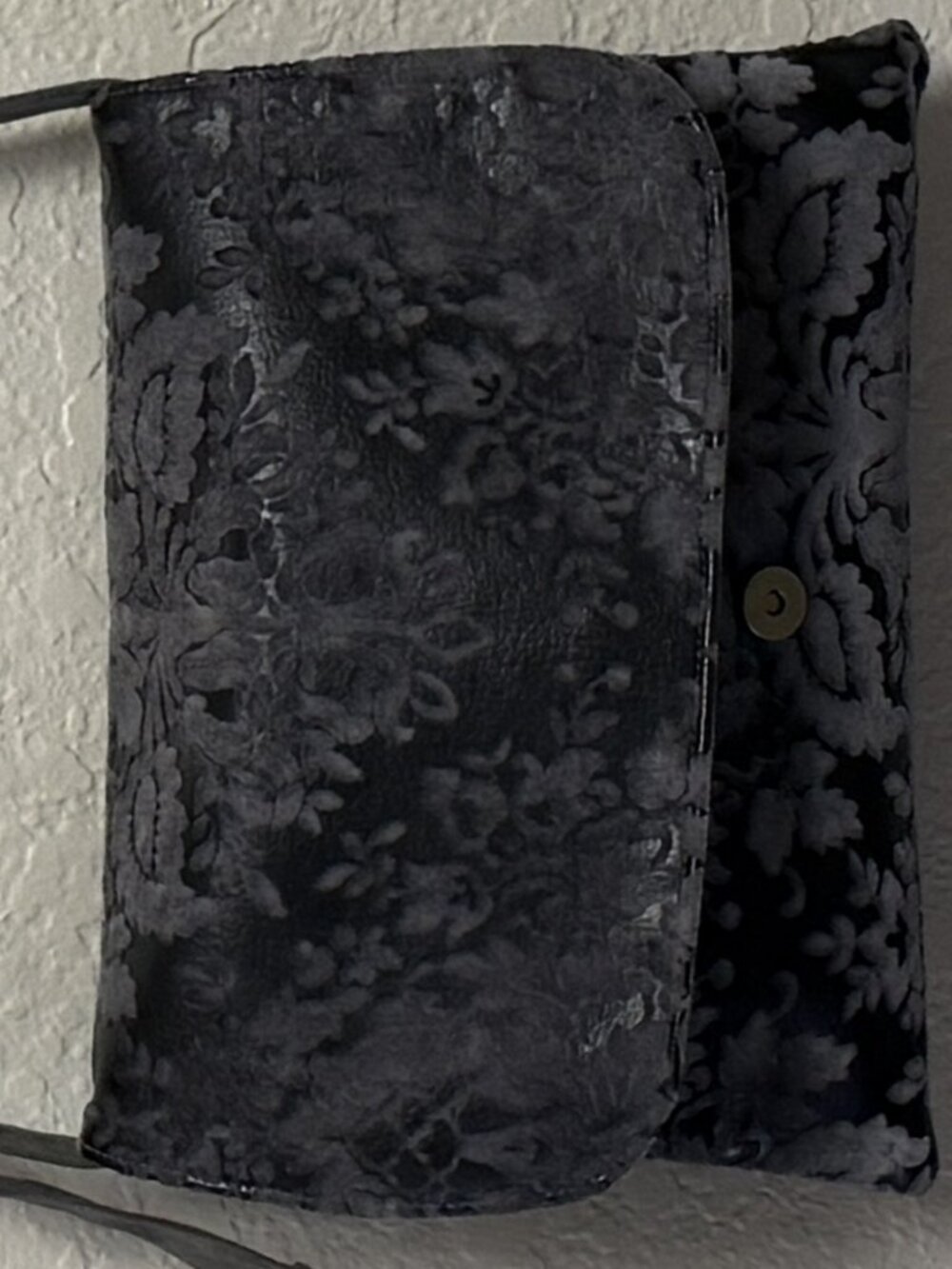NWOT: Atenti Crossbody Gray Damask Purse Classic Tapestries